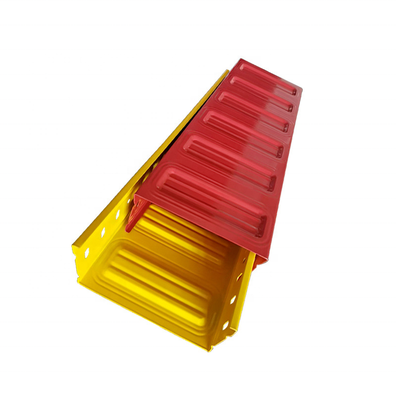 Reliable Grey Fireproof Powder Coated Carbon Steel Molded Cable Tray Trunking Heavy-Duty Industrial & Construction Application