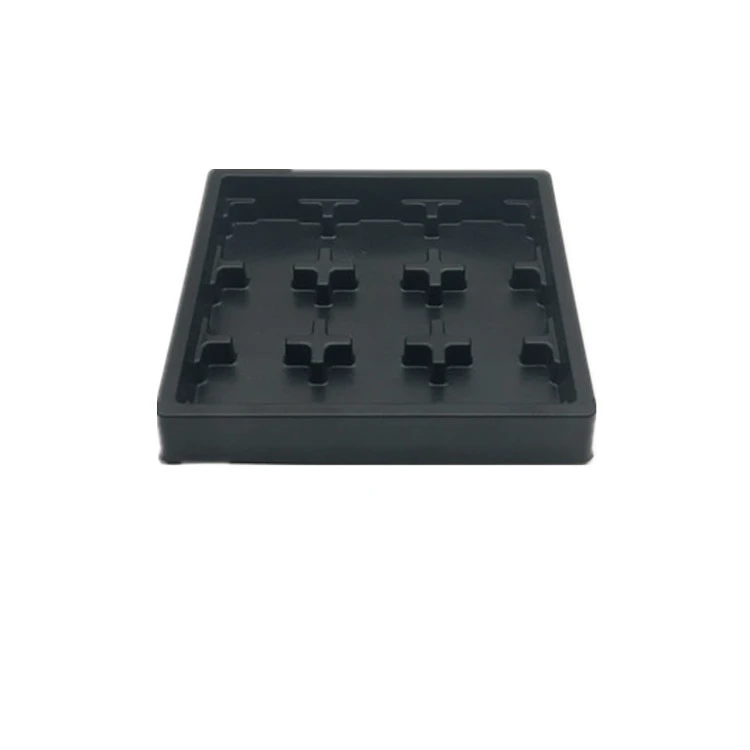 Hot-forming Custom Black Color Disposable Blister Plastic Chocolate Cavity Tray