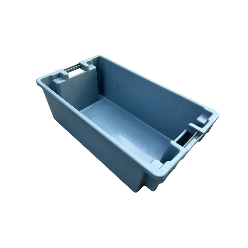 Heavy Duty Storage Plastic Tote Security Moving Box for Seafood Fish Storage Home Moving Shopping Box Totes Custom Logo