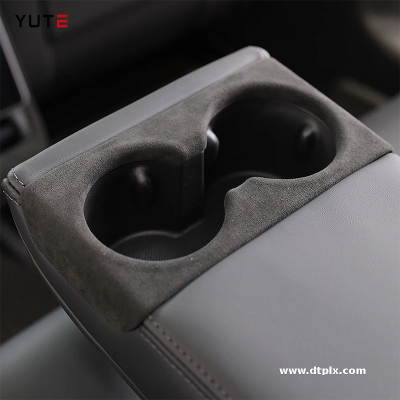 For New Tesla Model 3  Highland  9002 Alcantara Rear Seat Armrest Cup Holder Cover
