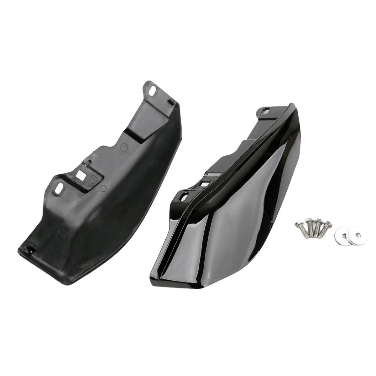 Touring Street Glide Mid-Frame Air Heat Deflector Trim Shield Black Motorcycle Body System