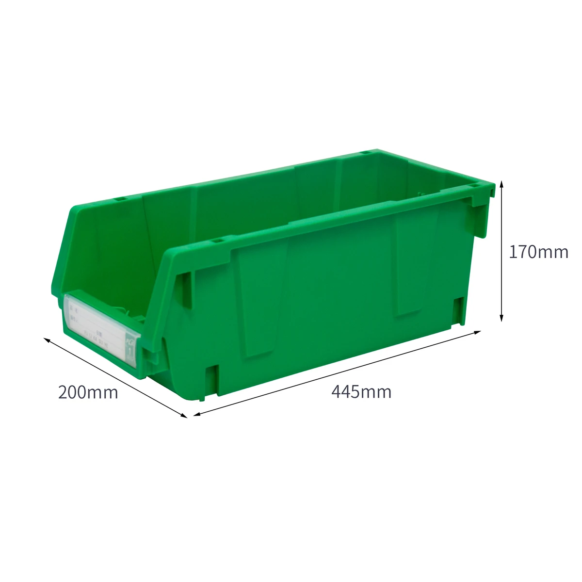 8050 Green Heavy Duty Mesh Industrial Tool Part Storage Bin Stackable Recyclable Plastic Bins Wall Mounted Warehouse Shelf Screw