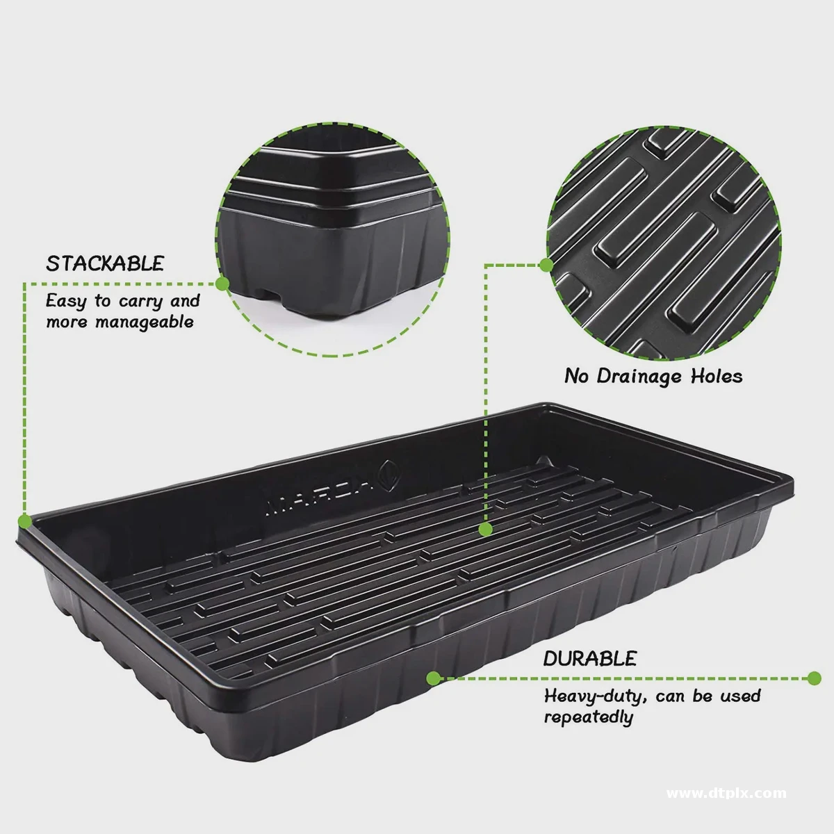 X14 High Quality With Low Moq Seed Sprouter Tray Microgreens Plant 1020 Flat Hydroponic System Seedling Growing Tray Hydroponic