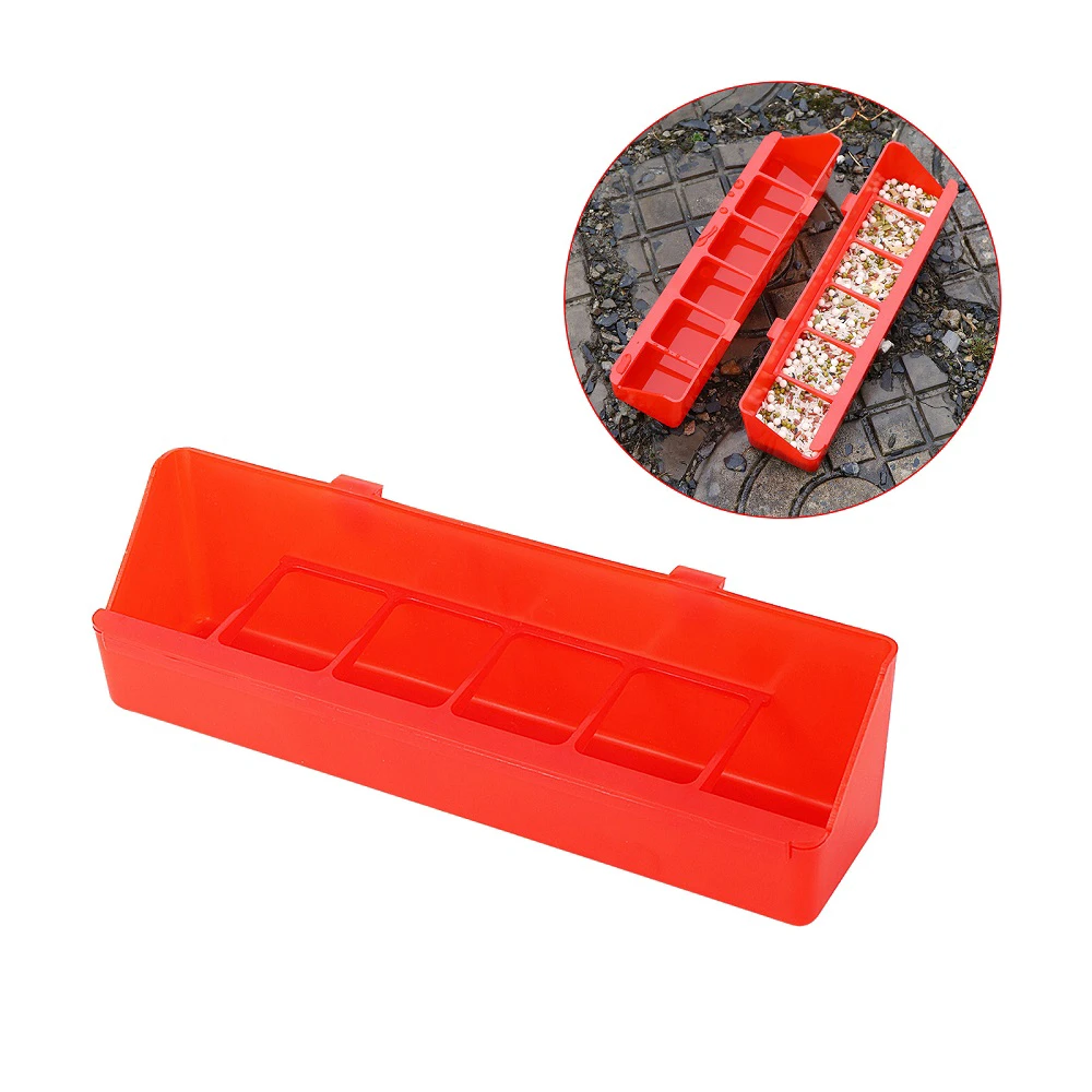 Chicken Feeder and Drinker Food Drinking Box Removable 6 Slots Hanging Chicken Feeder Trough