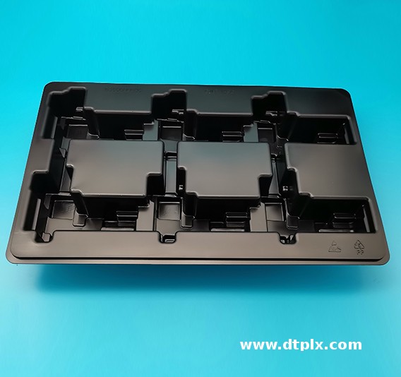 ESD PCB Tray Thicken PP Plastic Antistatic Storage Trays Black ESD Packing Blister for Best Electronics Products