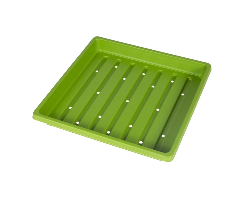 1020 Rectangular Seedling Tray with Hole Chinese Plastic Microgreen Tray for Hydroponic Growing Sprouter Tray