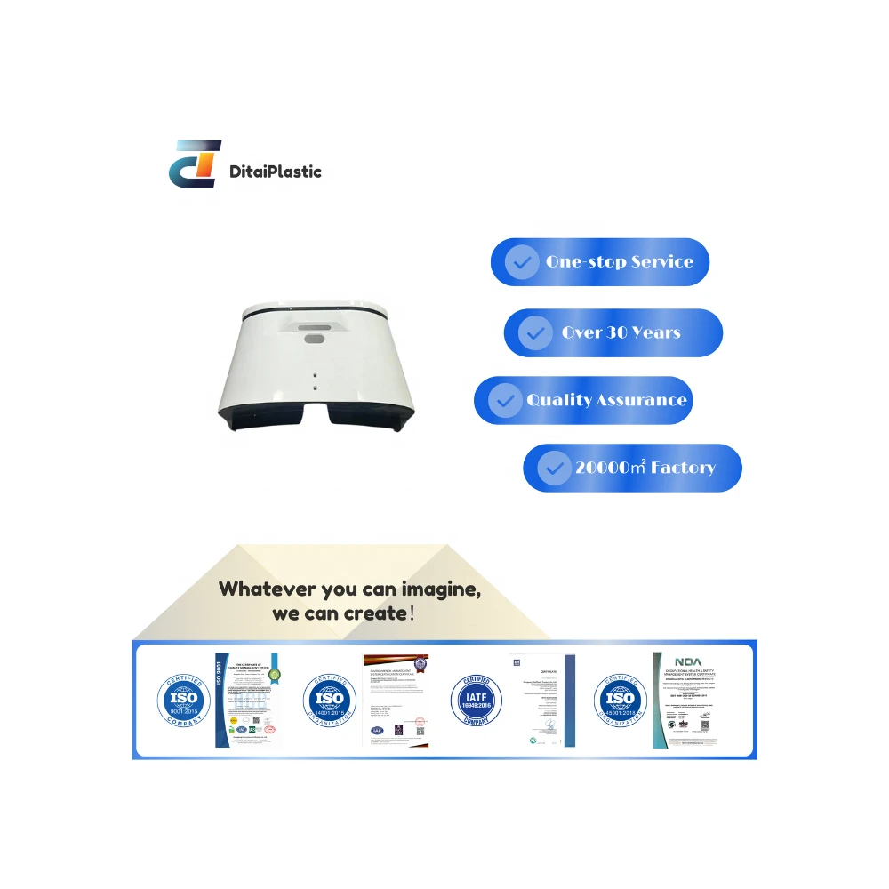 Custom White Plastic Vacuum Formed Component for Industrial Equipment Cover Part with Functional Cutouts