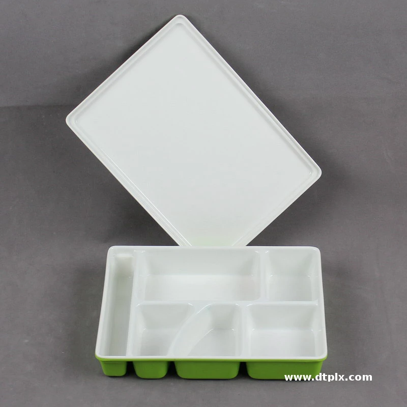 Wholesale Melamine Fast Food Dinner Plates Dishes, Melamine Rectangular Divided Dinner Plates