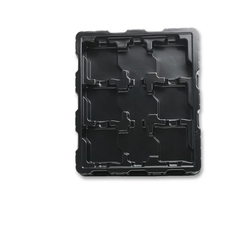Custom Shape Popular Ps Pp Black Plastic Blister Tray Anti-Static Plastic Pp Packaging Tray for Cosmetic
