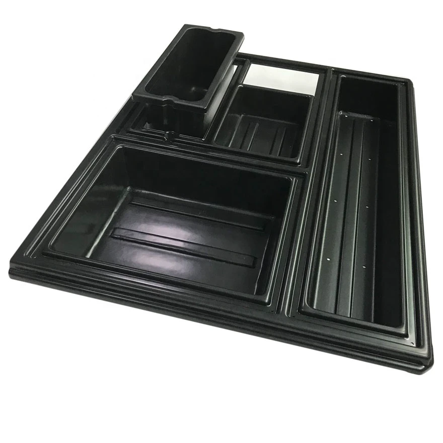 Manufacturer Custom Black Plastic Shelf Tray Vacuum Formed Plastic Products