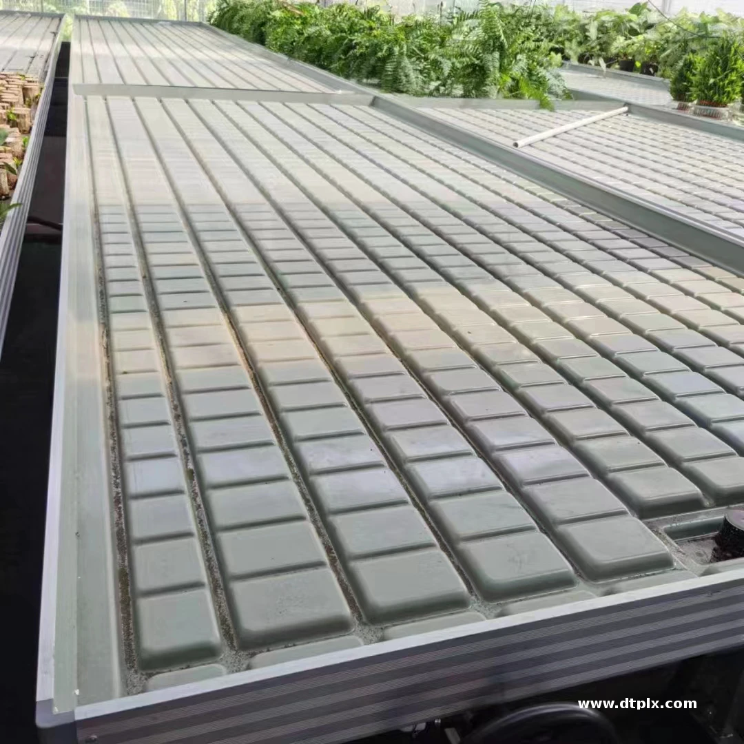 4x8Rolling Table Standard Size Agricultural Mobile Seedbed Hydroponic Flood Bench With Drain for Greenhouse and Warehouse