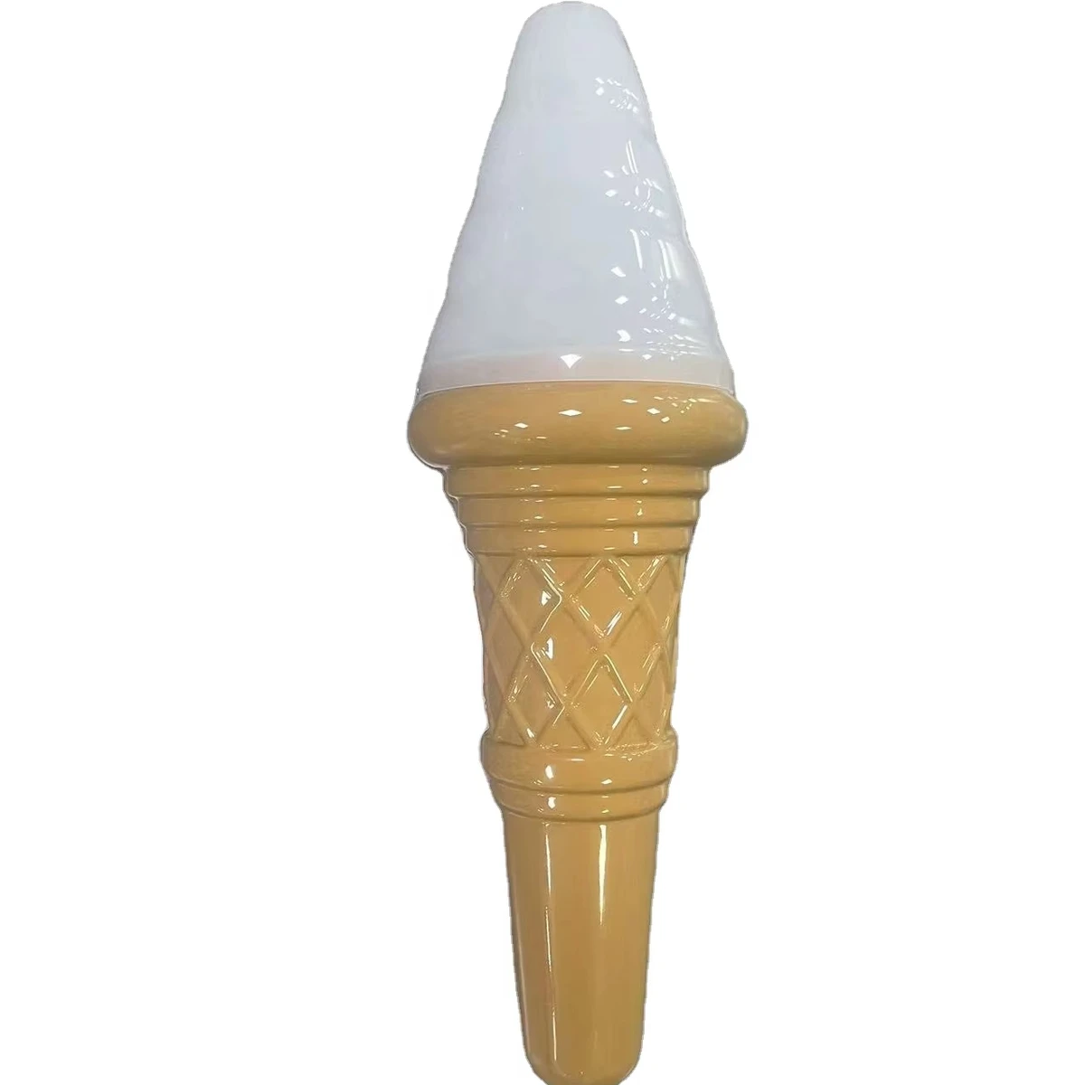 Custom Two Tone Plastic Vacuum Formed Component for Ice Cream Shaped Promotional Display with Textured Design