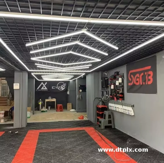 Car Wash Working Light Hexagon Detailing Led Ceiling Garage Light