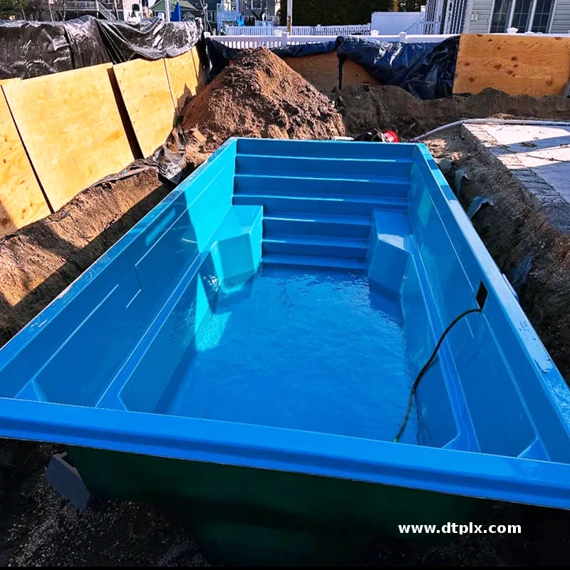 Factory Home Modern Hotel Prefabbricated Outdoor Large Size Big 8m 10m Fiberglass Inground Swimming Pool