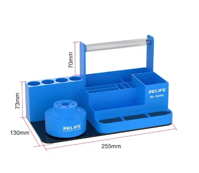 RELIFE RL-001H Rotating Storage Professional Classified Rack for Mobile Phone Screwdriver Tweezer Wire Flux Repair Tools Holder