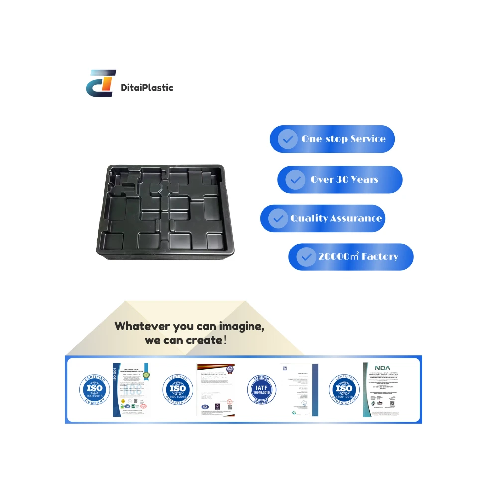 Custom Vacuum Forming Static Electric Cell Parts Oem Thermoforming Esd Plastic Tray