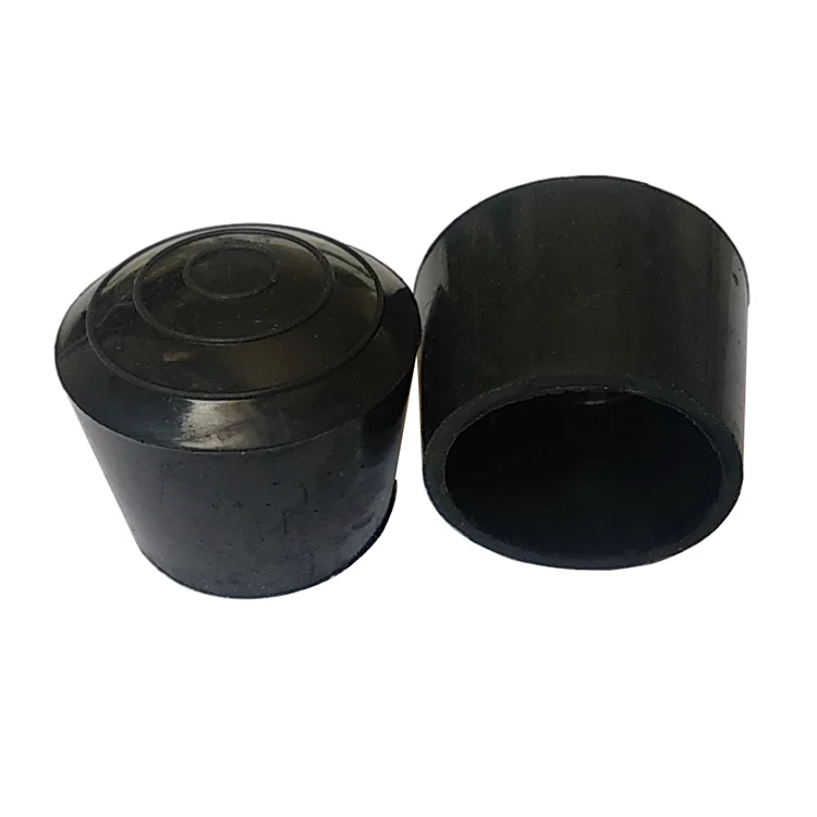 25mm Black Rubber Chair Leg Tips Diameter Furniture Pads for Tables and Chairs Custom Cutting Processing Service