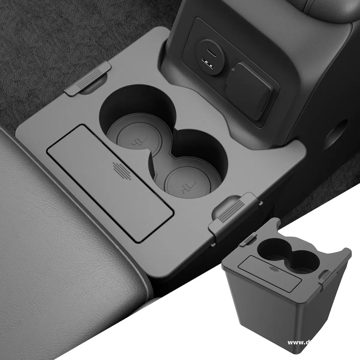 Trash Can Compatible With Ford Maverick 2022-2025 Durable ABS Garbage Bin