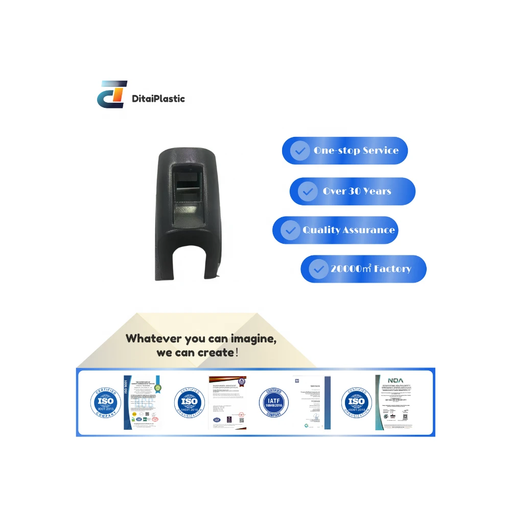 Custom Black Plastic Vacuum Formed Component for Automotive Interior Part with Structural Cutout Design