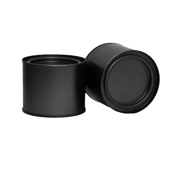 Round Metal Tinplate Boxes for Aromatherapy Iron Candle Bracelet Jewelry Packaging Food Storage Chocolate Use Potted Metal Cans