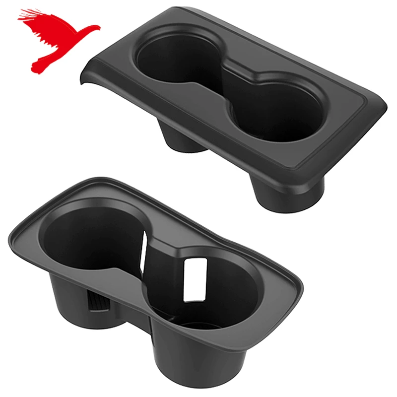 Black TPE Cup Holder Storage Box Tray Organizer for Honda Civic Type-R FL5 2022-2025