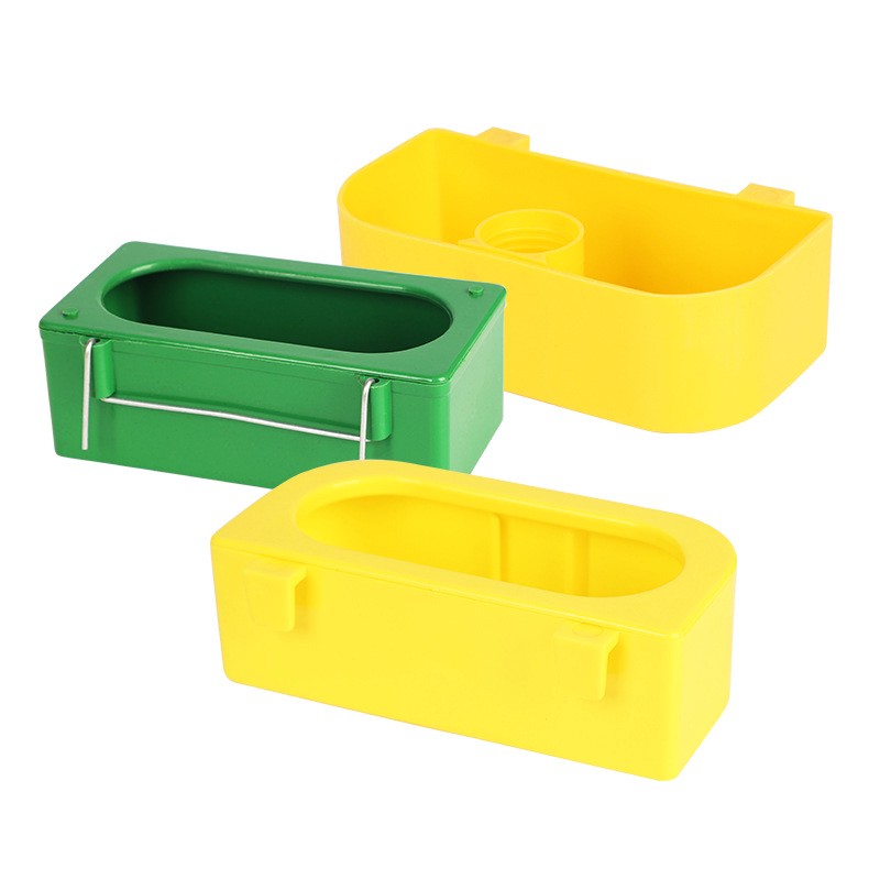 New Plastic Bird Cage Accessories Hanging Wire Bird Feeder Anti-Spill Food Bowl Automatic Water Drinking Cup