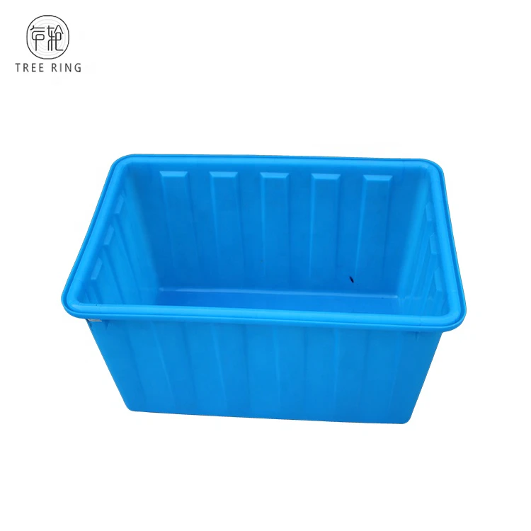 90L Rectangular High Density Polyethylene Nesting Tote Boxes for Supermarket Storage
