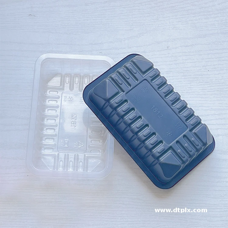 Disposable Reusable Square Plastic Fruit/Meat Display Plates Fast Food Tray Packaging