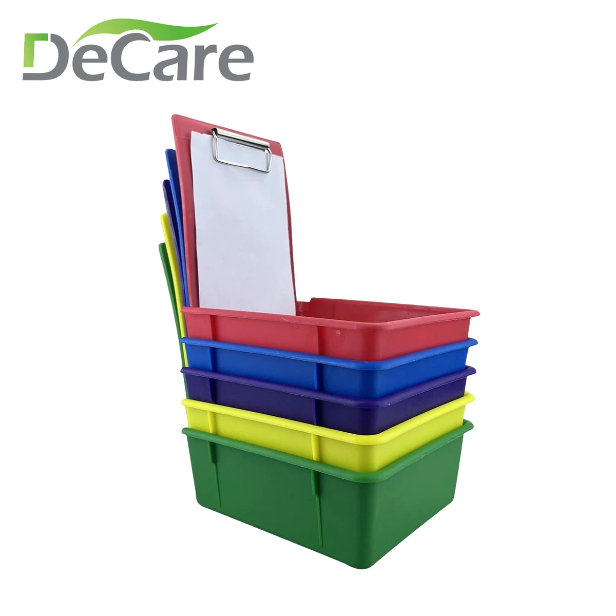 Decare Plastic Container Dental Lab Work Sorting case Pans Box Tray With Clip
