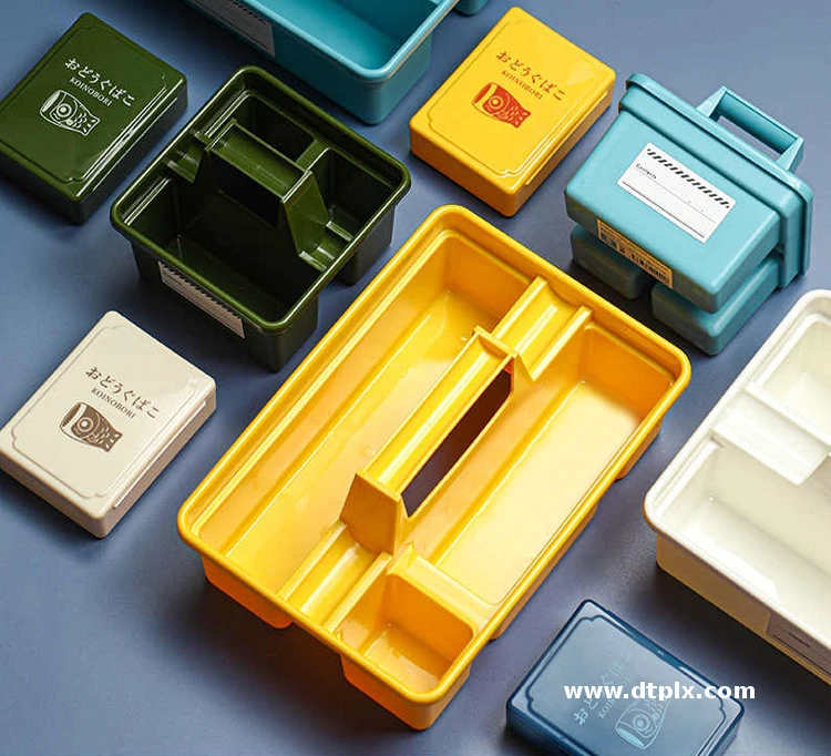 Japanese Tool  Box Shower  Tote Divided Basket Bin With Handle Camping Home Car Multifunctional  Folding Bin Boxes Outdoor  Box