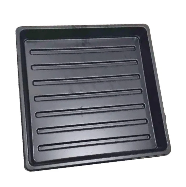 2.3mm PS Plastic Square Nursery Tray for Seedling Germination Microgreen Seeds Fodder Vegetable Plant Growing Chassis Base