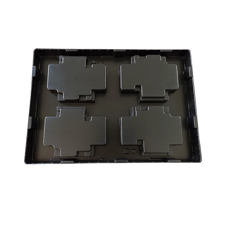Custom Black Anti-static  ESD  Blister  Vacuum Forming Plastic Storage Parts Tray