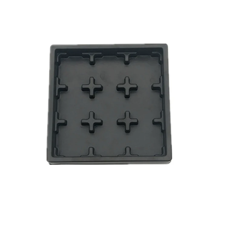 Blister Black PS Material Square Chocolate Insert Tray with Square Shape