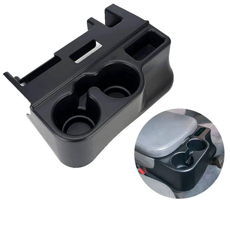 Car Center Console Armrest Box Water Cup Holder Black Carbon Fiber 0SS281AZAA for Dodge Ram 1500 2500 3500 1999-2002 DG0817803