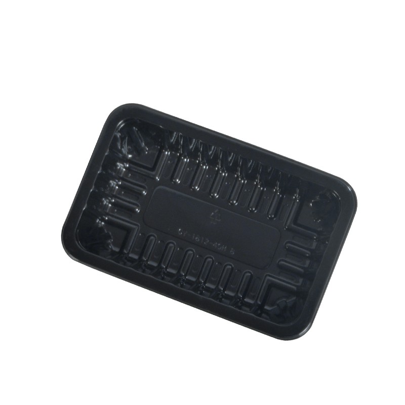 Factory Black Disposable Food Meat Tray Vegetable Storage  for Plastic Food Wrap   Heat Sealing Machine