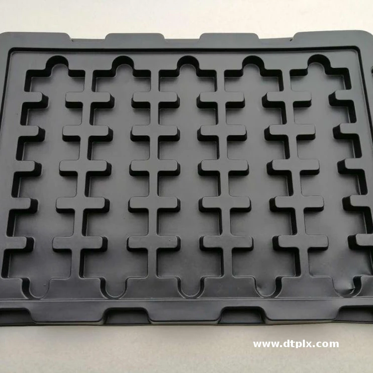 Black ESD Conductive Blister Plastic Custom Tray