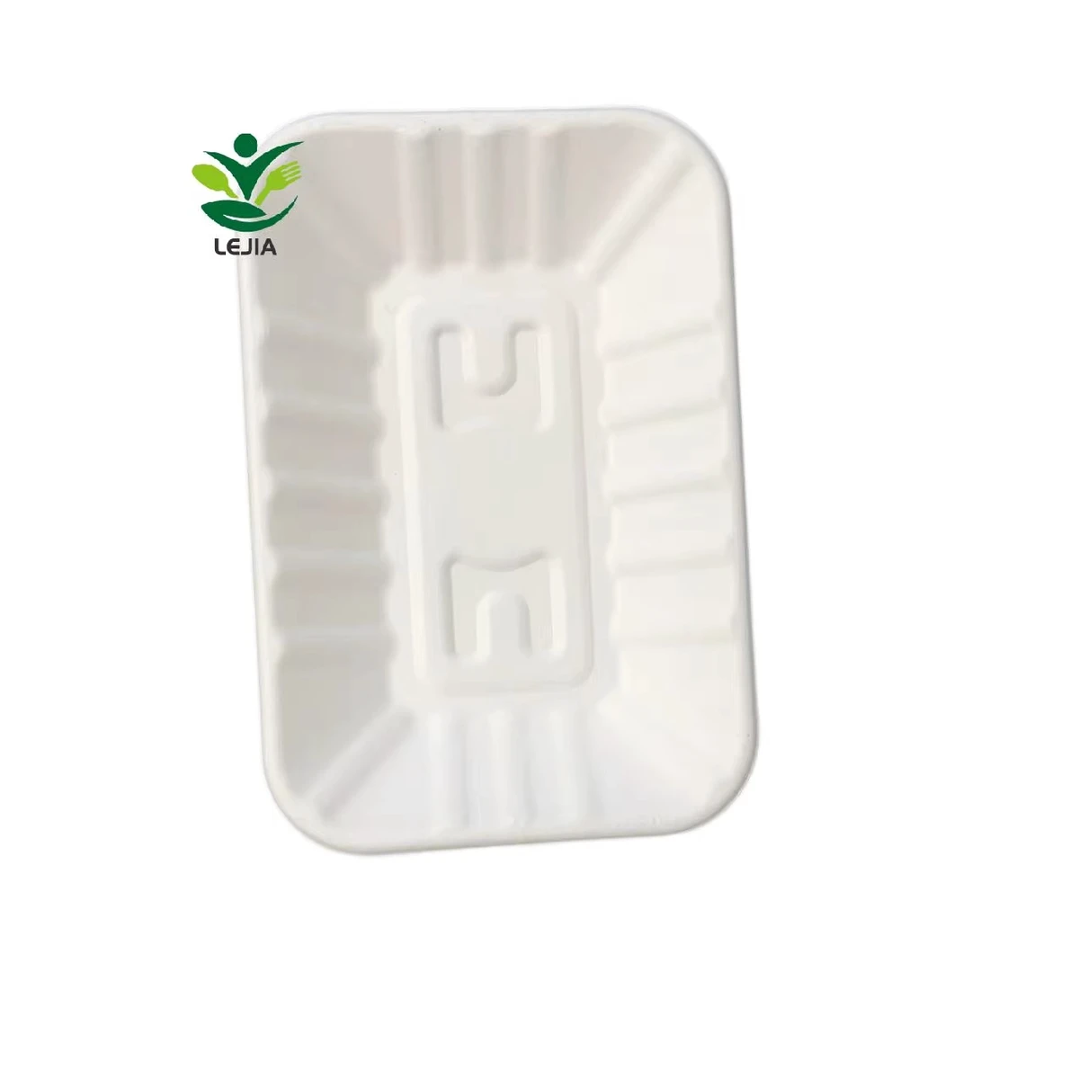 Cheap White Disposable Sugarcane Plate Rectangle 100% Compostable Bagasse Pulp Hot Food Trays Dinner Plates for Restaurant