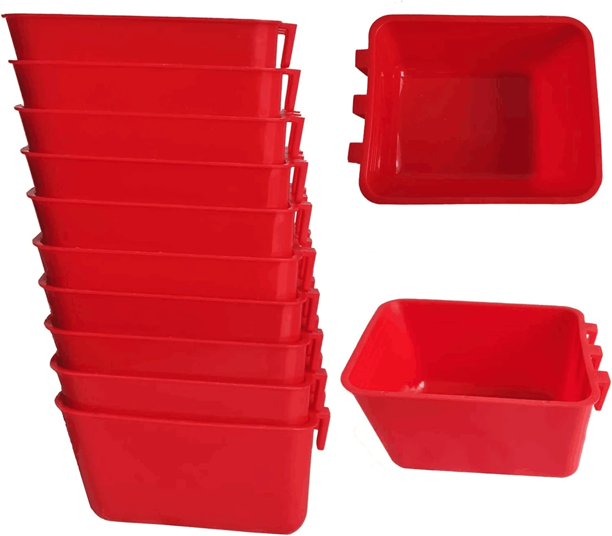 Chicken Feeder Waterer Hanging 16 OZ Rabbit Water Cup Cage Bird Food Dishes Pigeon Feeding Watering Bowl with Hooks Bunny