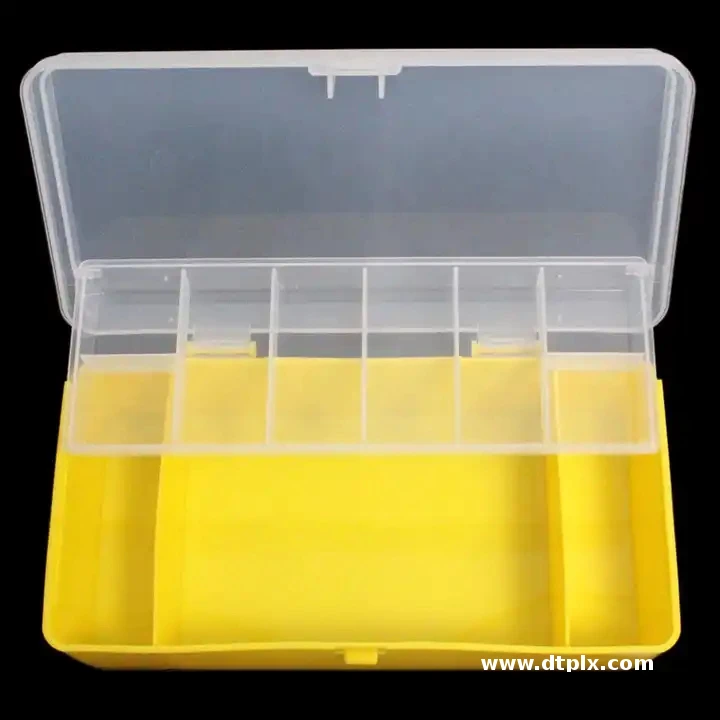 Box Tool Accessories Double Yellow Bait Box Plus High Plastic Portable Storage Box 21*11*6cm