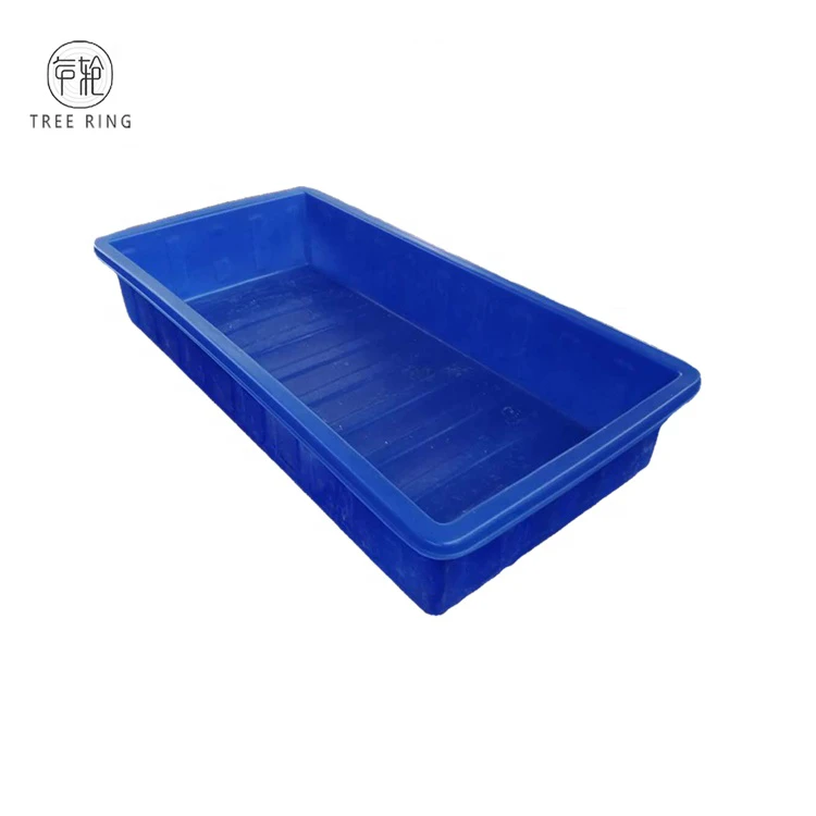 Roto-mold Open Top Outdoor Decking Rectangular Plastic Growing Container With Outlet for Agricultural Greenhouse