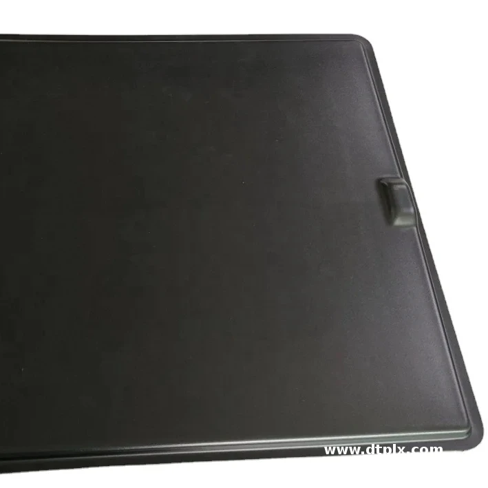 OEM Customized Black Square Plastic Serving Trays Vacuum Forming and Thermoforming Square Serving Tray