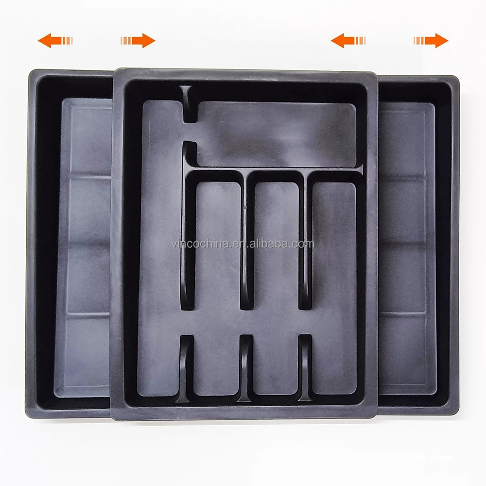 Large Silverware Drawer Organizer Expandable Utensil Tray for Kitchen BPA Free Flatware and Cutlery Holder