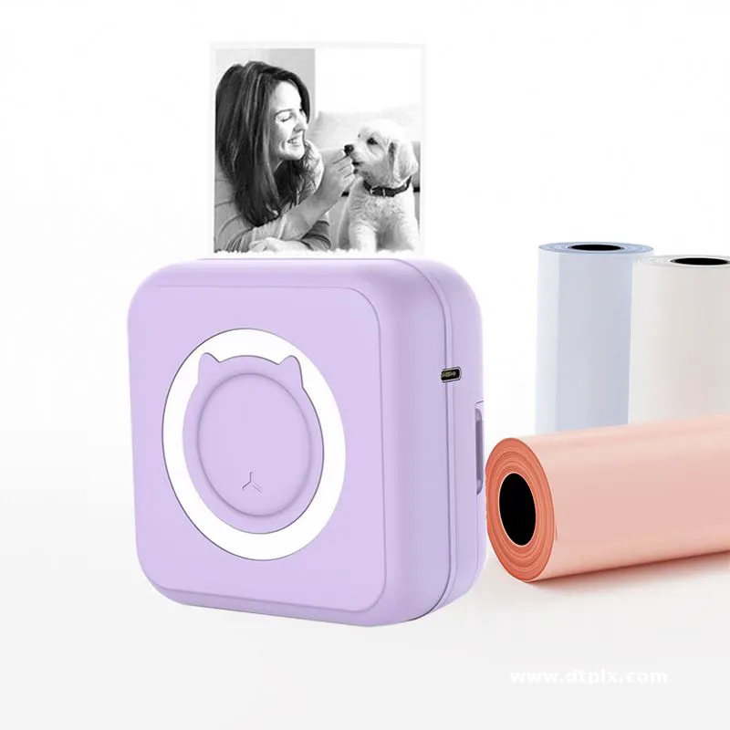 C15 Factory Portable Thermal Printer Mini Print Paper Photo Pocket Thermal Printer 58mm Memo Sticker Printer Machine