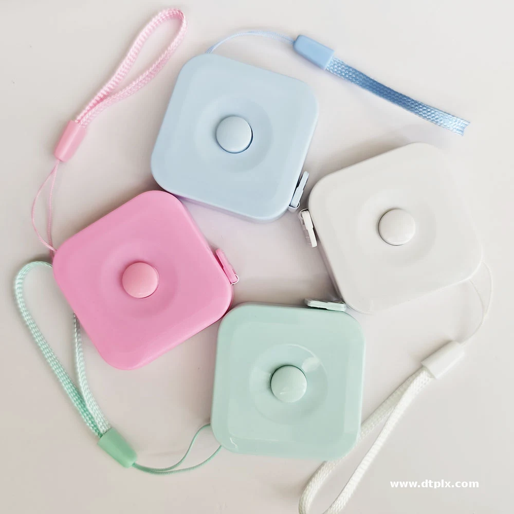Wholesale Mini Multifunctional 2.0m Tape Measure Square Plastic Belt Measuring Tape Instrument Automatic Expansion Ruler