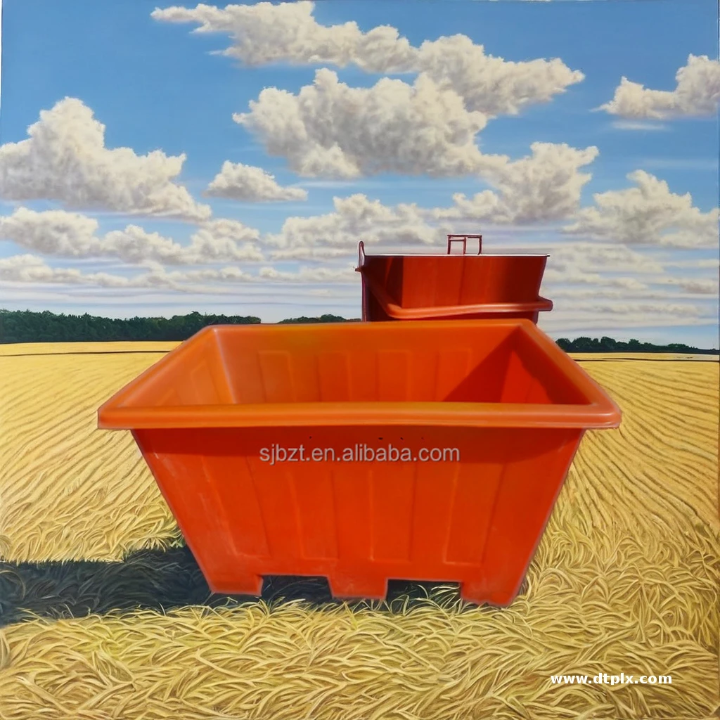 High Quality 300L-500L Plastic Pallet Durable Bucket Water Rotomold Square Tray for Transportation Spill Pallet for Warehouse