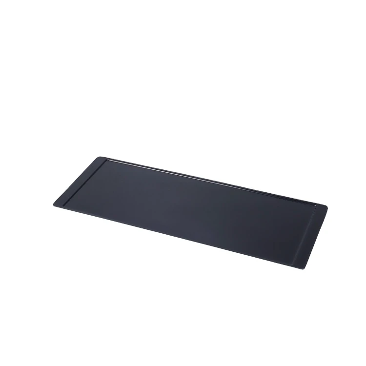 Hotel Guest Room Black Color Plastic Melamine Service Tray