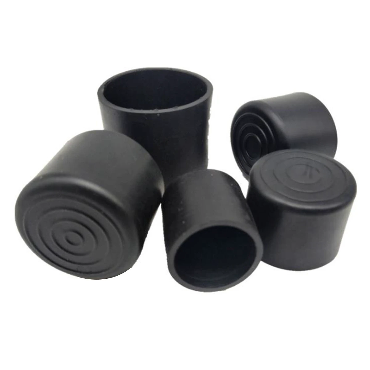 16mm 19mm 22mm 25mm 32mm Black Round Chair Leg Tips Cap Pad Floor Furniture Table Protector Cover