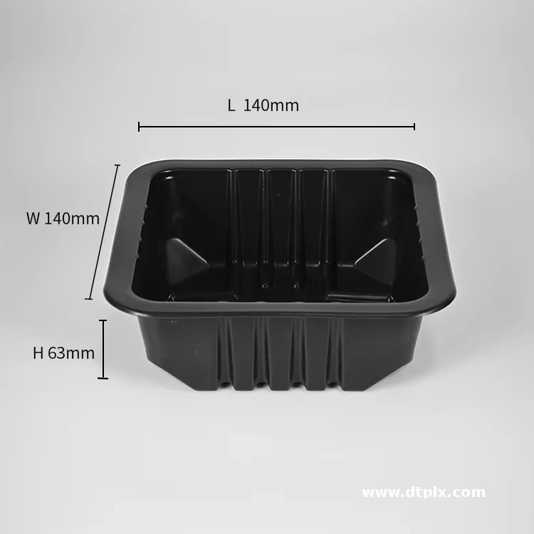 Hot Selling Black PP & PET Disposable Eco-Friendly Meal Tray High Quality Food Container Ideal for Food Storage and Serving
