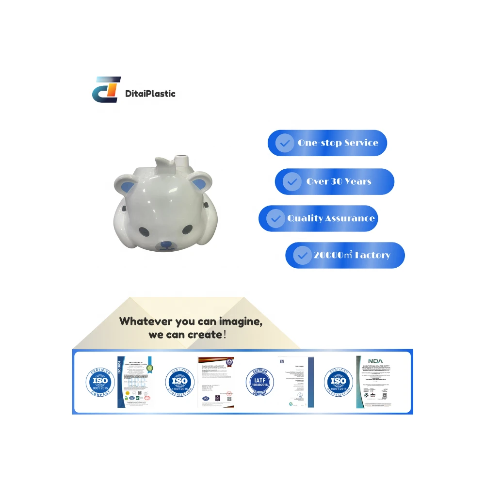 Custom White Plastic Vacuum Formed Component for Cartoon Shaped Decorative Part with Multi Feature Design