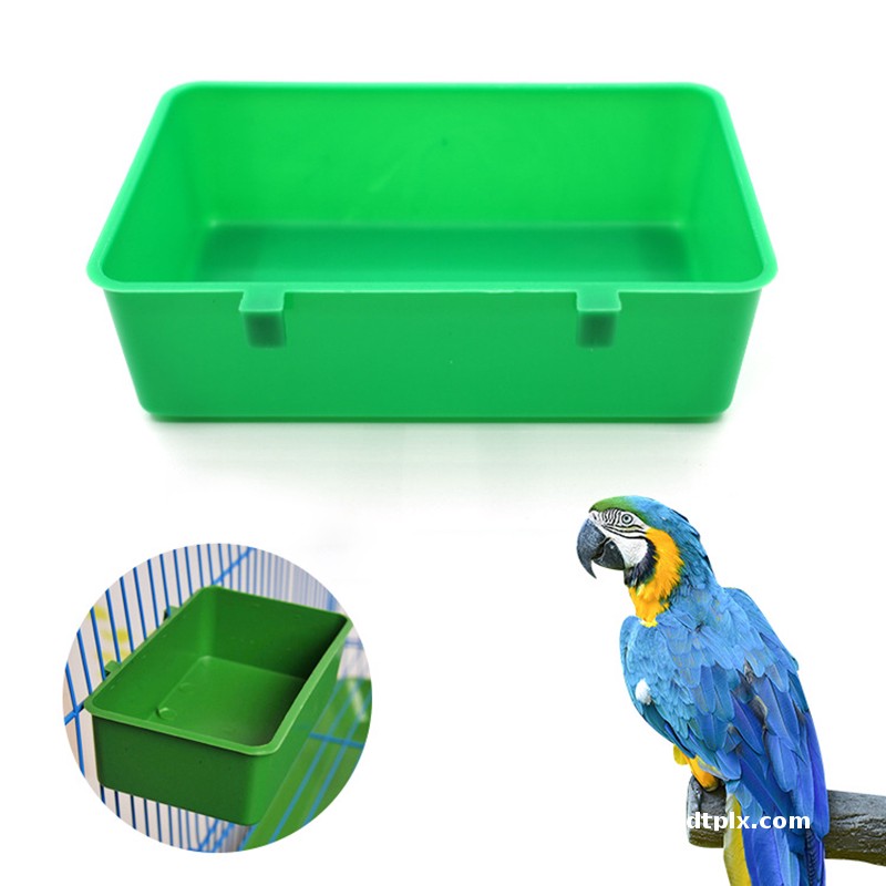 Hanging Plastic Bird Cage Feeder with Water Drinker and Bathing Cup for Food Use